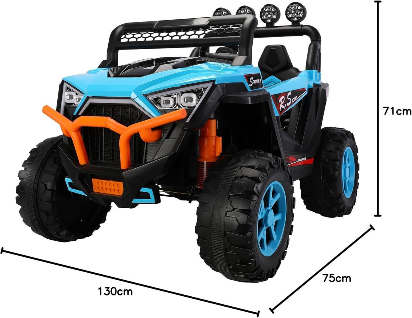 UTV Electric 4x4 Pentru Copii – 4 Motoare, 2 Locuri, Telecomanda Parintala, Roti EVA Lumini LED si Experienta Off-Road Autentica