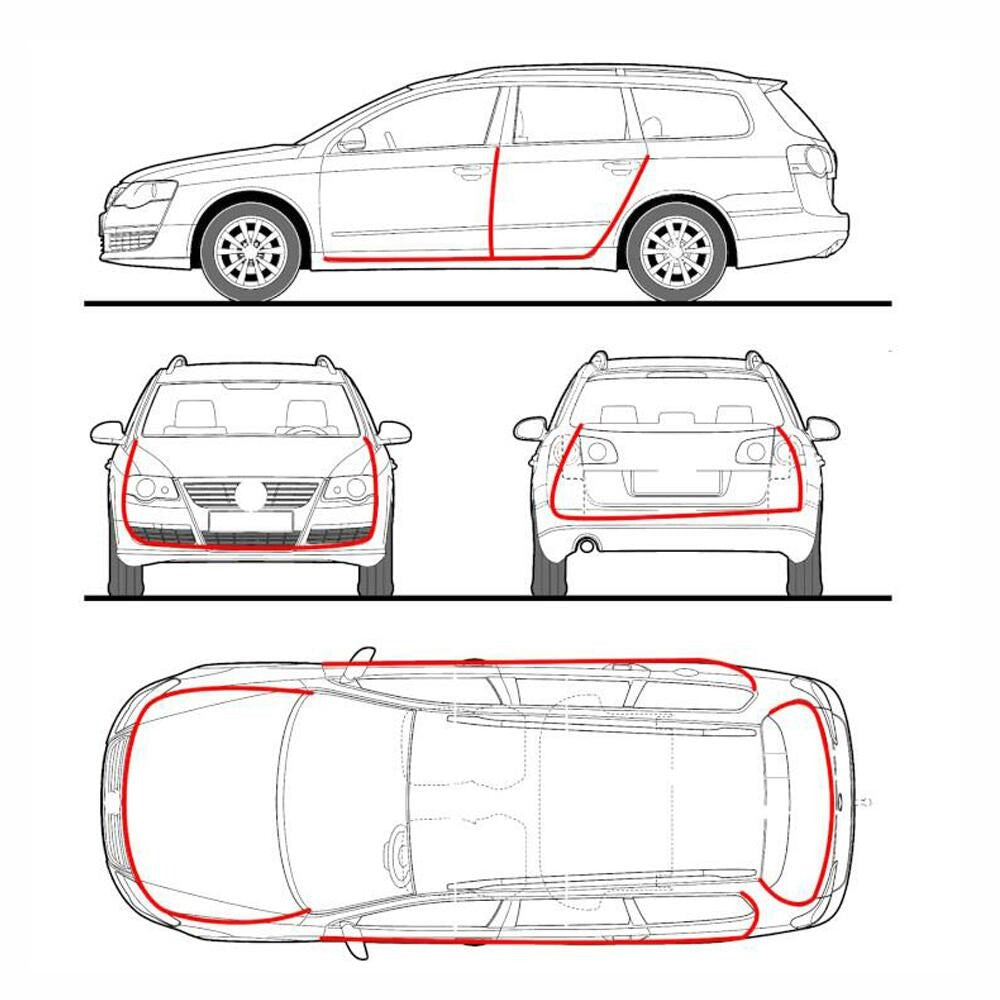 Banda protectie portiere auto universala 5m cheder cu insertie metalica