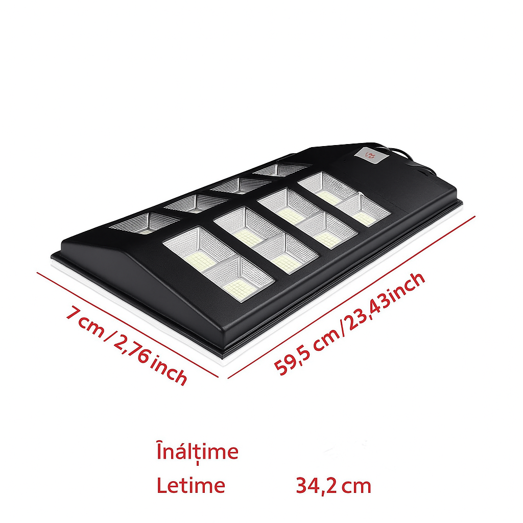 Lampa stradala solara 800W dubla 640 LED telecomanda IP65