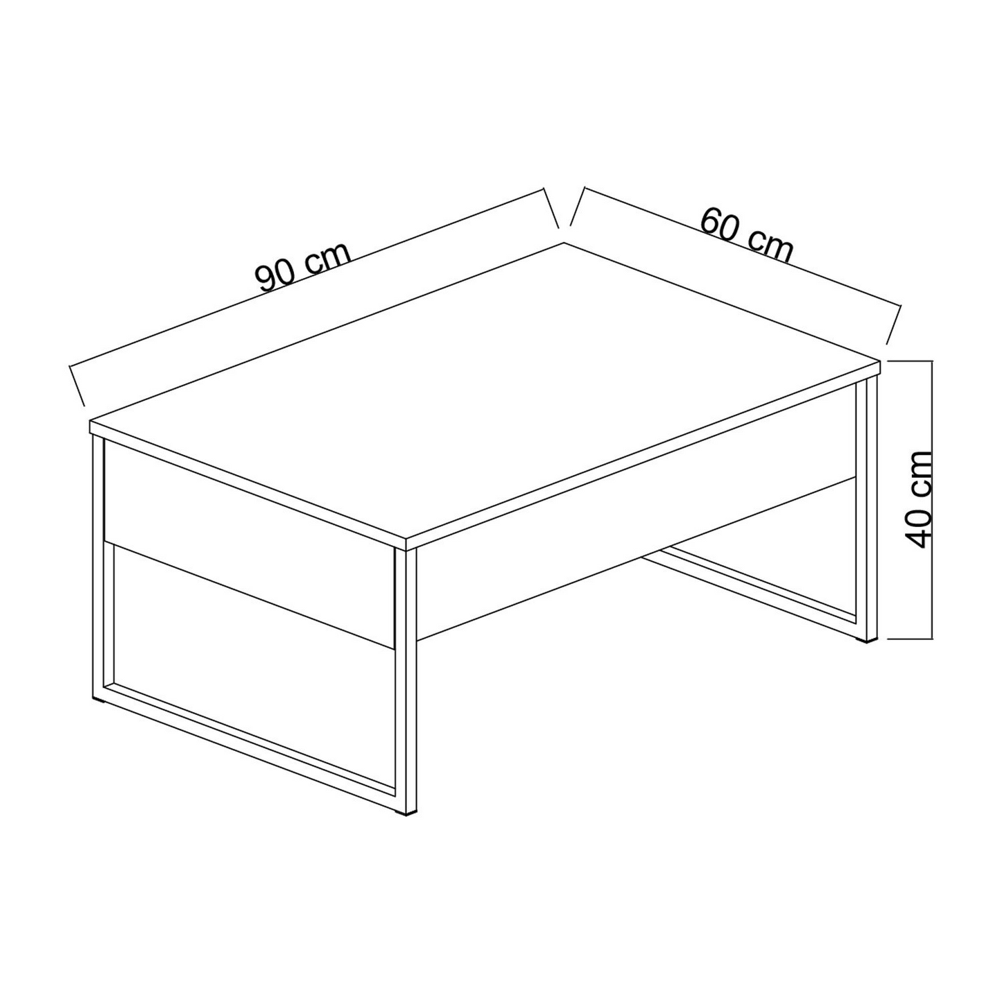Masuta living cafea moderna alba aurie 90x60x40 cm MDF metal