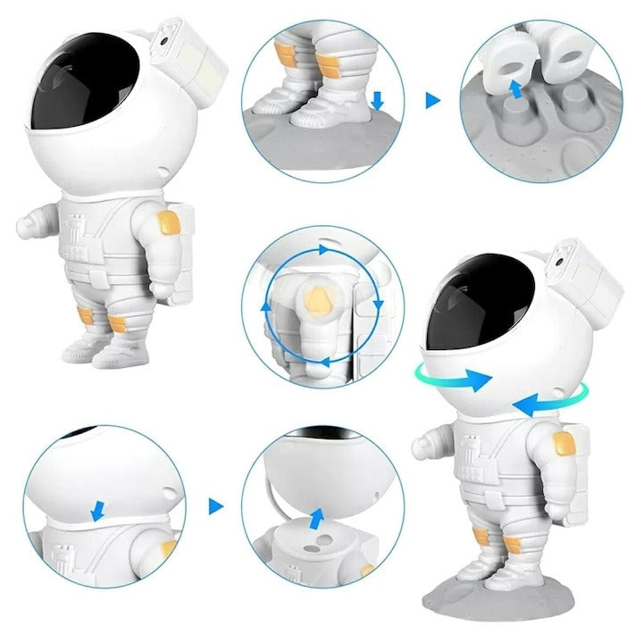 Proiector astronaut – proiecteaza stele si galaxii, design decorativ