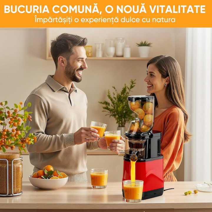 Storcator fructe si legume 500w ejectare pulpa compact 500ml rosu