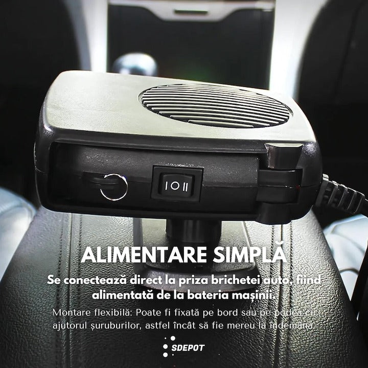 Aeroterma Auto 12V Cald/Rece – Incalzitor Portabil 2 în 1 pentru Masina