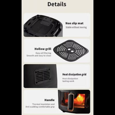 Friteuza Cu Aer Cald Airfryer Leihmann 2400W 8L LCD Touch Digital