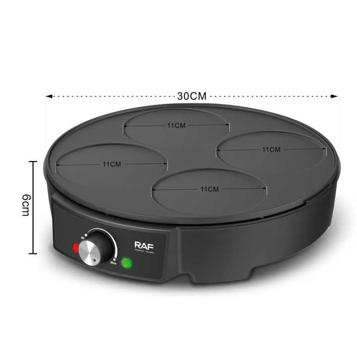 Aparat pancakes electric RAF 1200W 4 forme antiaderent mic deju