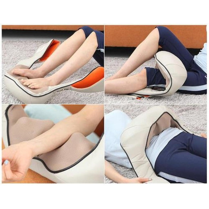 Aparat Masaj Cervical Shiatsu cu Infraroșu 24W, pentru Gât/Umeri/Spate, 220V/12V