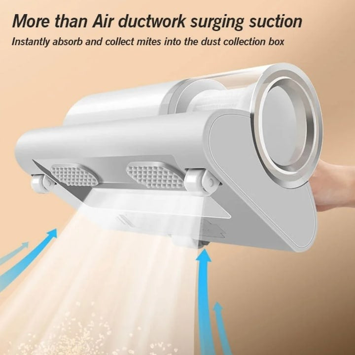 Aspirator de saltea 3-în-1 cu filtru HEPA – Aspirație puternică, vibrații, lumină violet, portabil