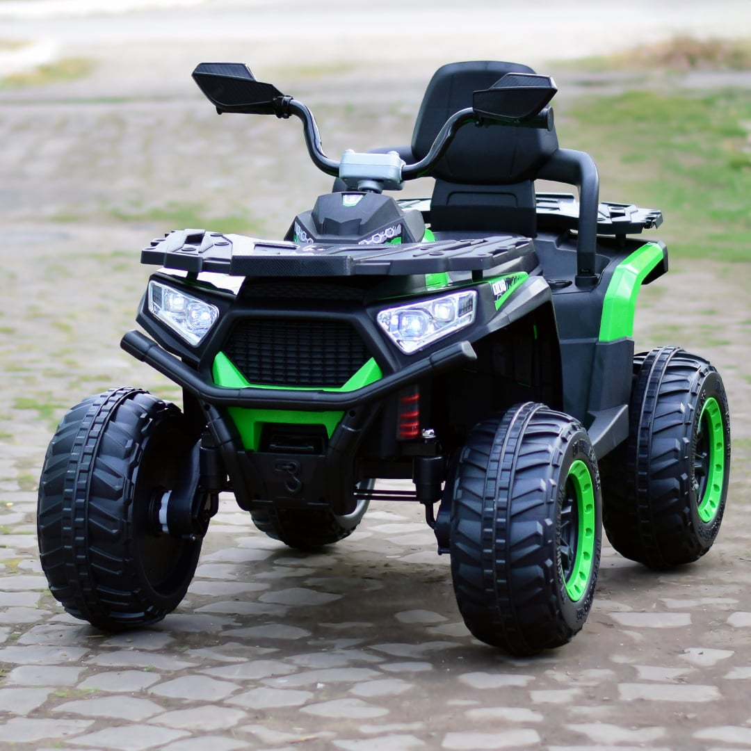 ATV Electric Pentru Copii SuperOffroad 12V Cu 4 Motoare Bluetooth Si Telecomanda Rosu