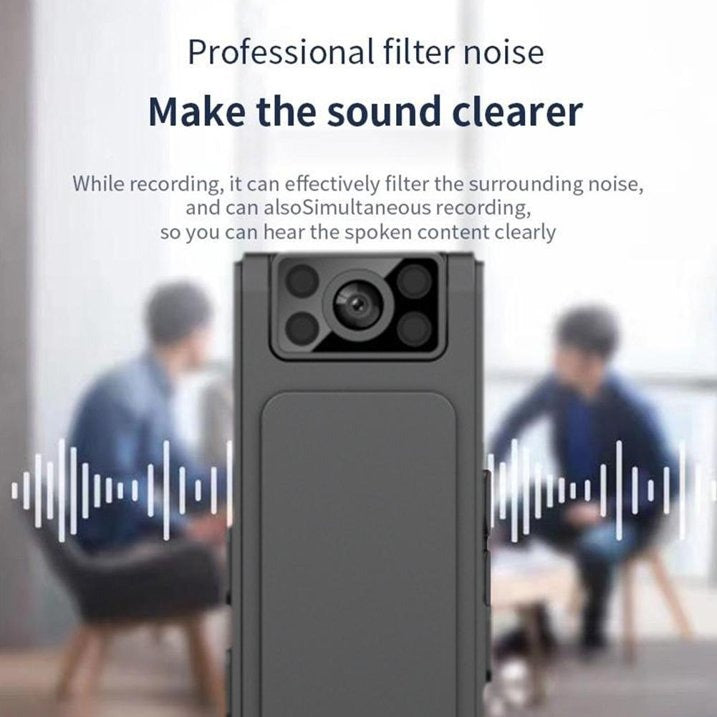 Cameră WiFi Portabilă BodyCam 1080P cu Clip + Card MicroSD 32GB