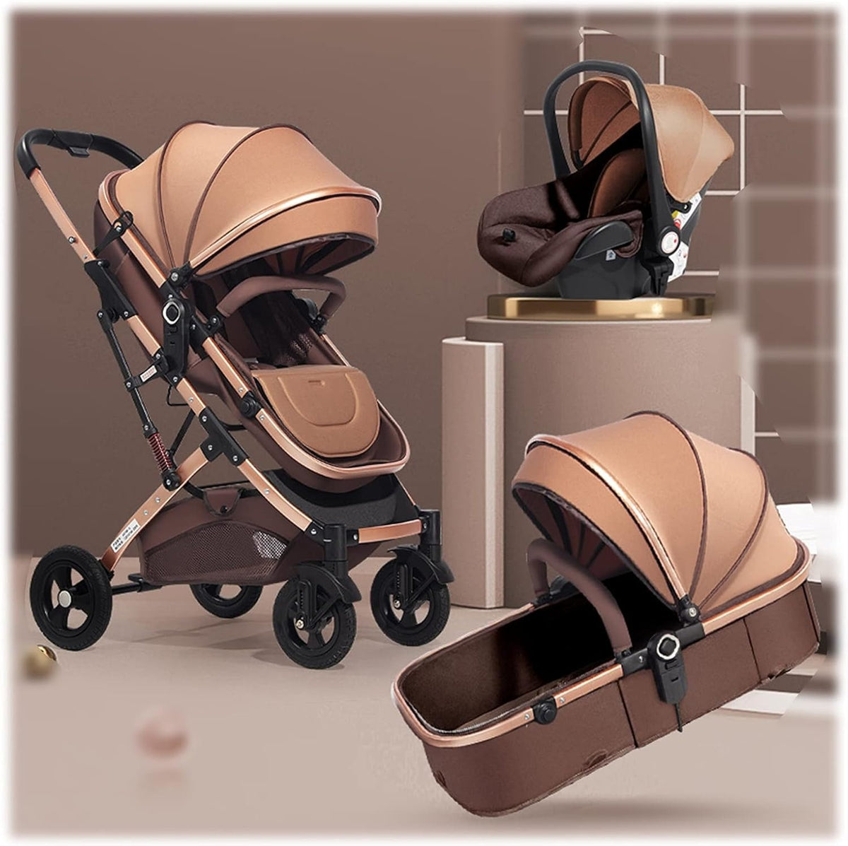 Carucior bebe 3 in 1 Premium LEHMANN landou sport scoica auto pliabil