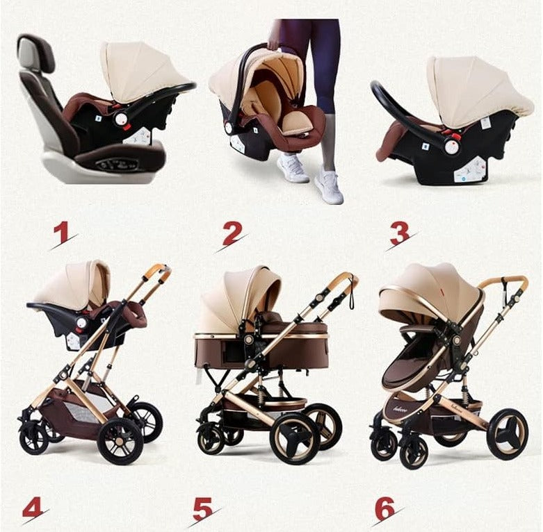 Carucior bebe 3 in 1 Premium LEHMANN landou sport scoica auto pliabil