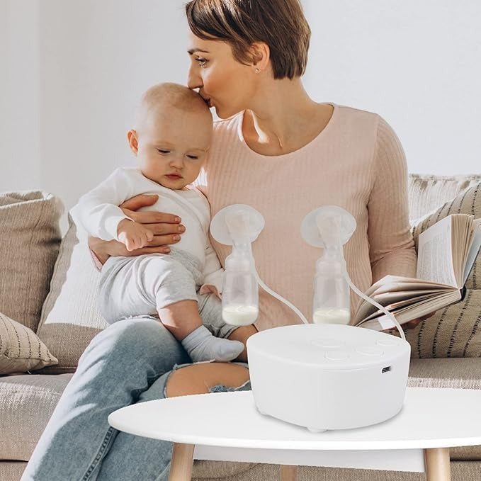 Pompa San Electrica Dubla Yumcute Portabila USB Anti Reflux Fara BPA 3 Moduri