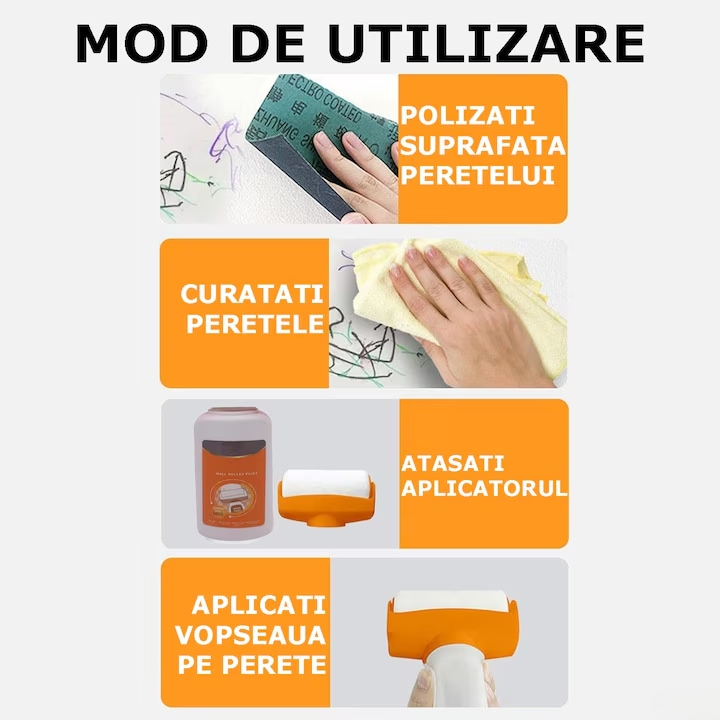 Trafalet cu Rezervor 500 ml pentru Vopsit Pereti, Vopsea Lavabila Inclusa, Oferta 1+1 Gratis
