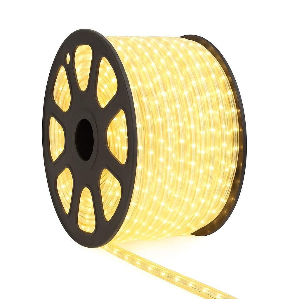 Instalatie 50m 240 LED alb cald furtun luminos sectionabil