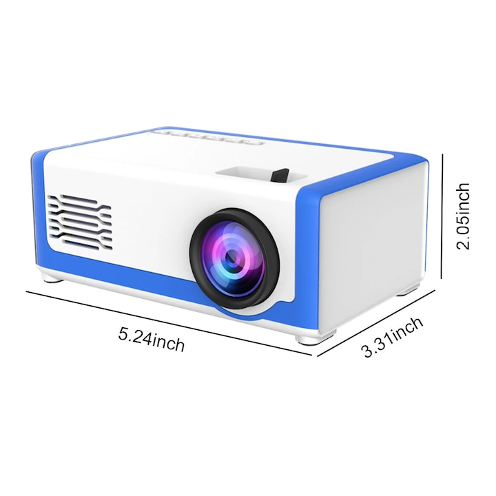 Videoproiector Mini Portabil M1 – Cinema Acasa, Suport 1080P si Conectivitate Multipla