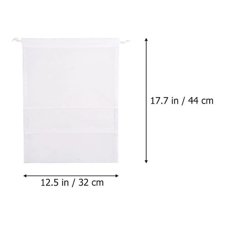 Saci pentru încălțăminte 12 buc, non-woven, albi, 44×32 cm