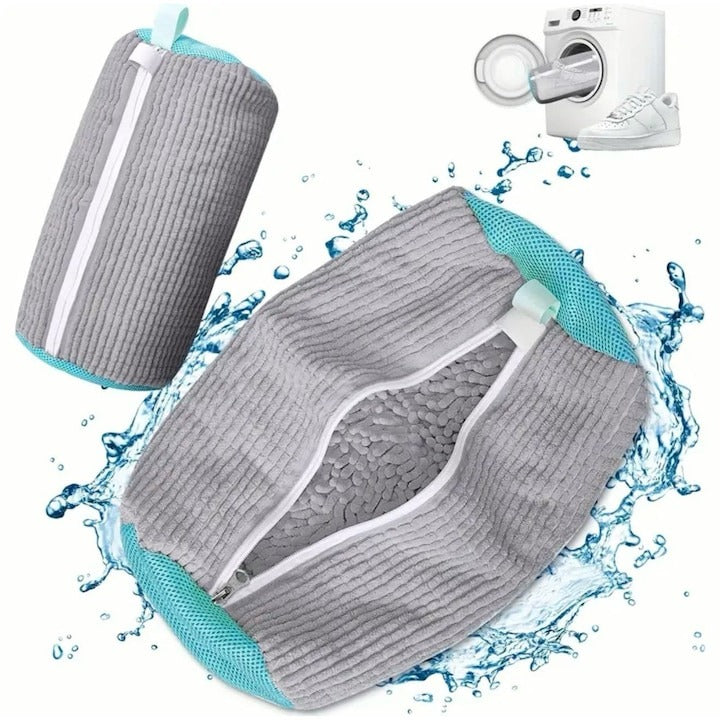Set 2 Saculeți Spalat Incaltaminte la Masina 39×19 cm (1+1 GRATIS) – Protectie din Fibra Moale, Reutilizabili