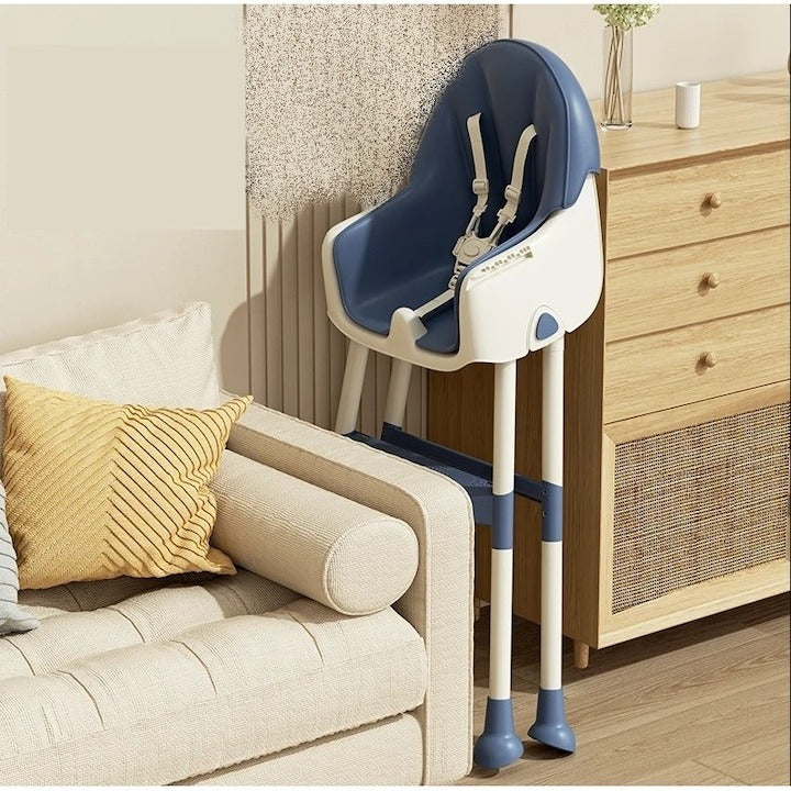 Scaun de Masa Bebe Multifunctional 6+ Luni, Balansoar, Albastru, Spatar Reglabil