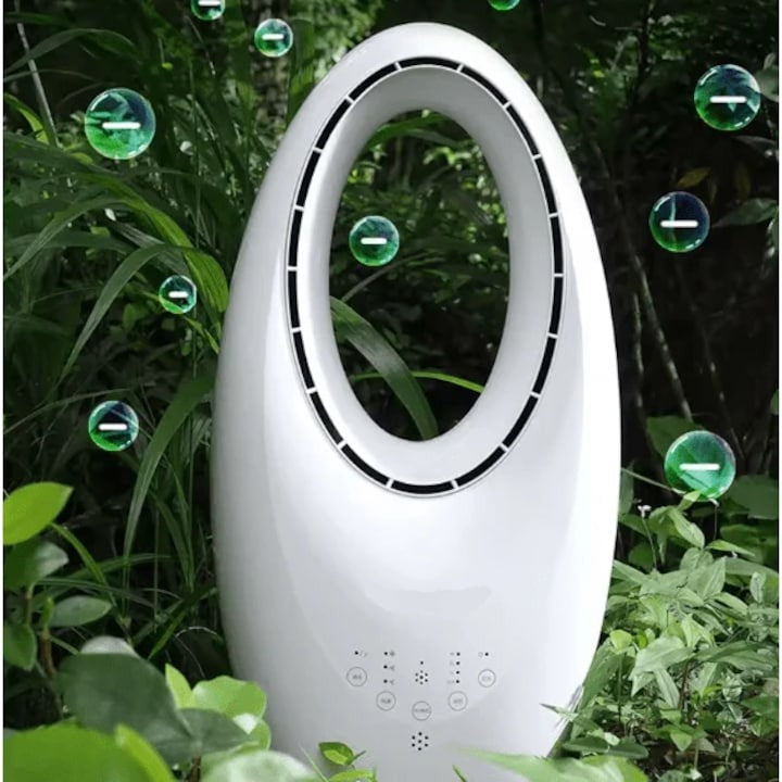 Ventilator Bladeless Tobi – Racire Inteligenta, Purificare Aer si Control Smart Cu Telecomanda