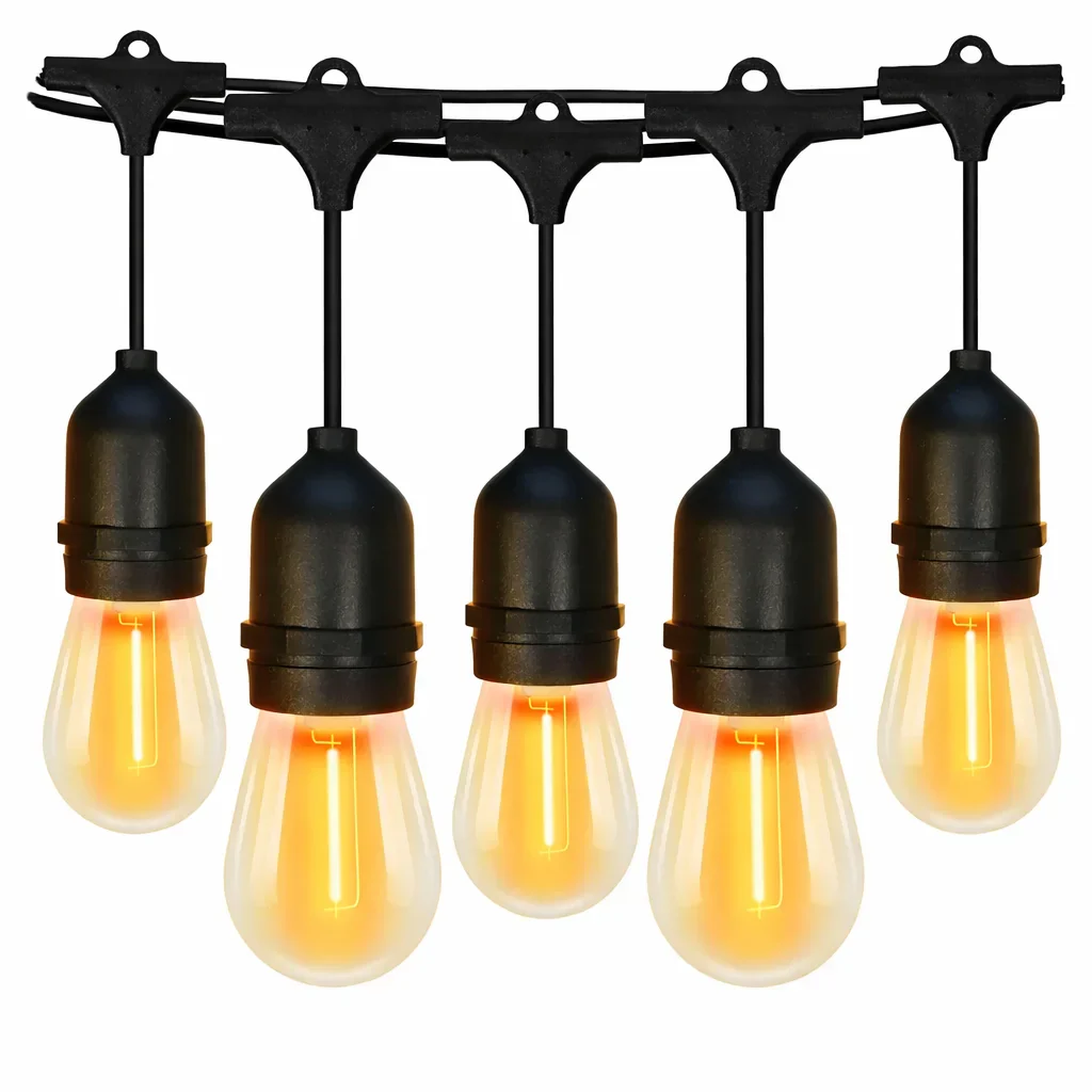 Ghirlanda Luminoasa Premium 15 Metri – 30 Becuri LED Alb Cald Pentru Gradina, Terasa si Evenimente