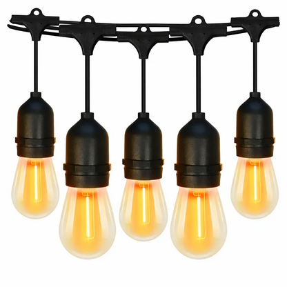 Ghirlanda Luminoasa Premium 15 Metri – 30 Becuri LED Alb Cald Pentru Gradina, Terasa si Evenimente