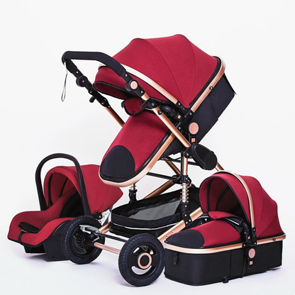 Carucior 3 in 1 pliabil pentru copii