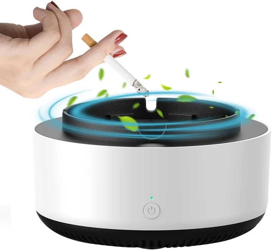 Scrumiera electrica purificare aer 1+1 gratis anti miros pastila odorizanta