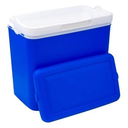 Lada frigorifica portabila 5L albastru cu capac mini cooler transport alimente
