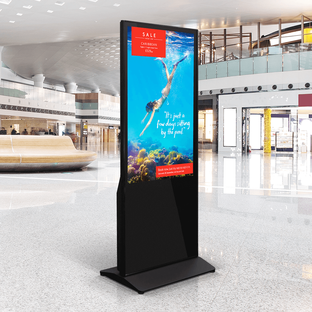 Panou Ecran Digital LED Publicitate 191cm Android Split Screen WiFi HDMI USB