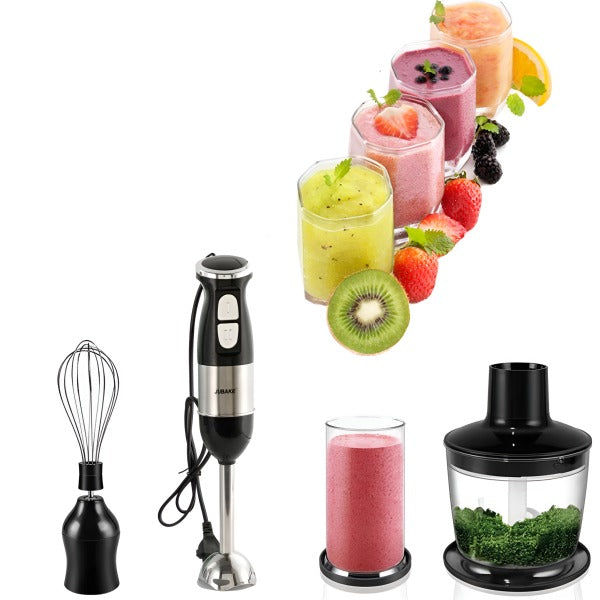 Blender de mână multifuncțional Silver Love – 500W, 2 viteze, tocător, lame inox