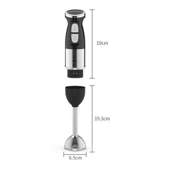 Blender de mână multifuncțional Silver Love – 500W, 2 viteze, tocător, lame inox