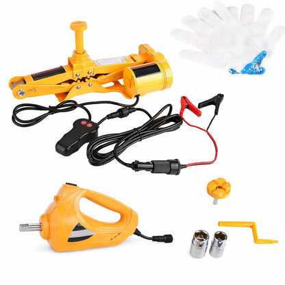 Cric auto electric 3 tone 12V kit complet cu dispozitiv impact