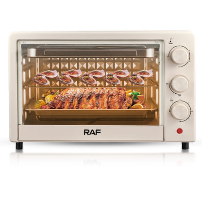 Cuptor electric RAF 18L 1200W crem cu timer + 2 tavi silicon reutilizabile cadou