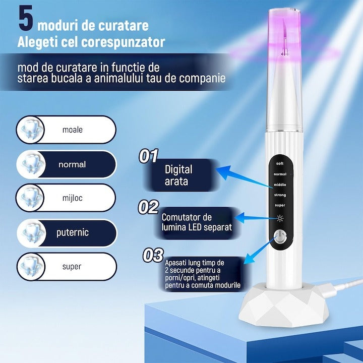Detartraj dentar cu ultrasunete HM-Y858 – Curățare profesională acasă