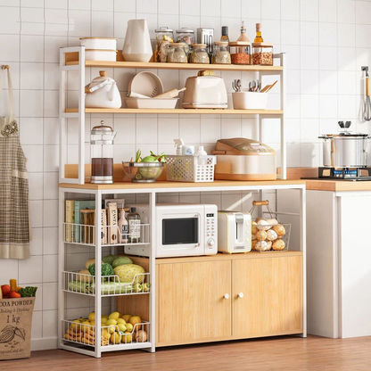Etajera bucatarie multifunctionala 120x30x146 cm rafturi dulap