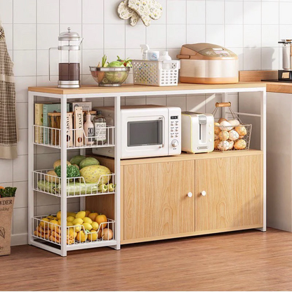 Etajera bucatarie multifunctionala 120x30x146 cm rafturi dulap