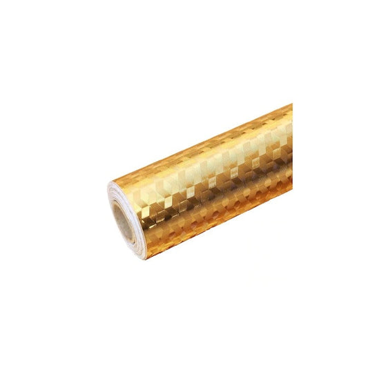 Folie Aluminiu Autoadezivă Bucătărie Aurie 60x300 cm