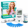 Glucometru Digital Kit Complet, 50 Teste, 50 Lancete, Ecran Mare, Monitorizare Glicemie Acasa