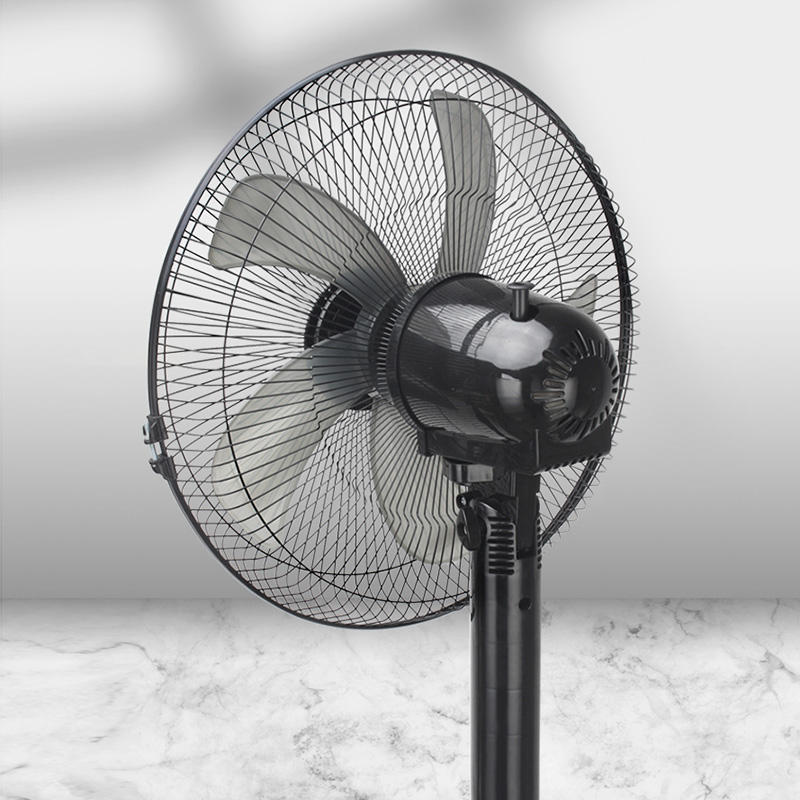 Ventilator cu Picior 16 Inch, 45W, 3 Viteze, Inaltime Reglabila, 5 Pale, Negru