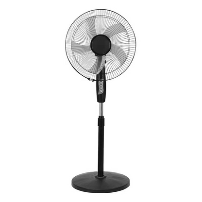 Ventilator cu Picior 16 Inch, 45W, 3 Viteze, Inaltime Reglabila, 5 Pale, Negru