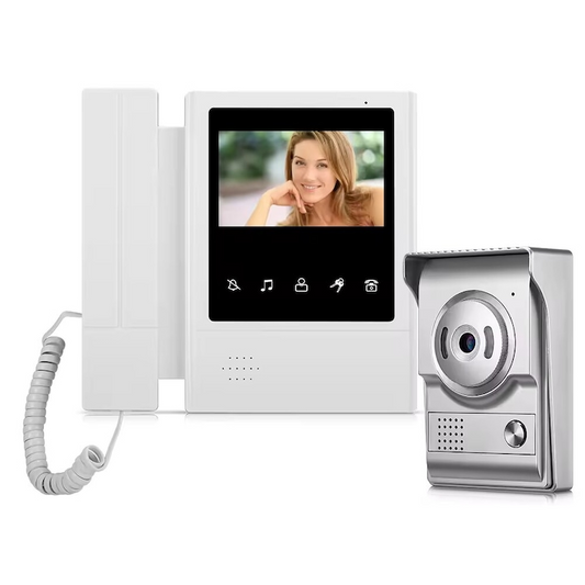 Interfon video cu fir si receptor monitor functie foto deblocare usa rezistent apa nocturn
