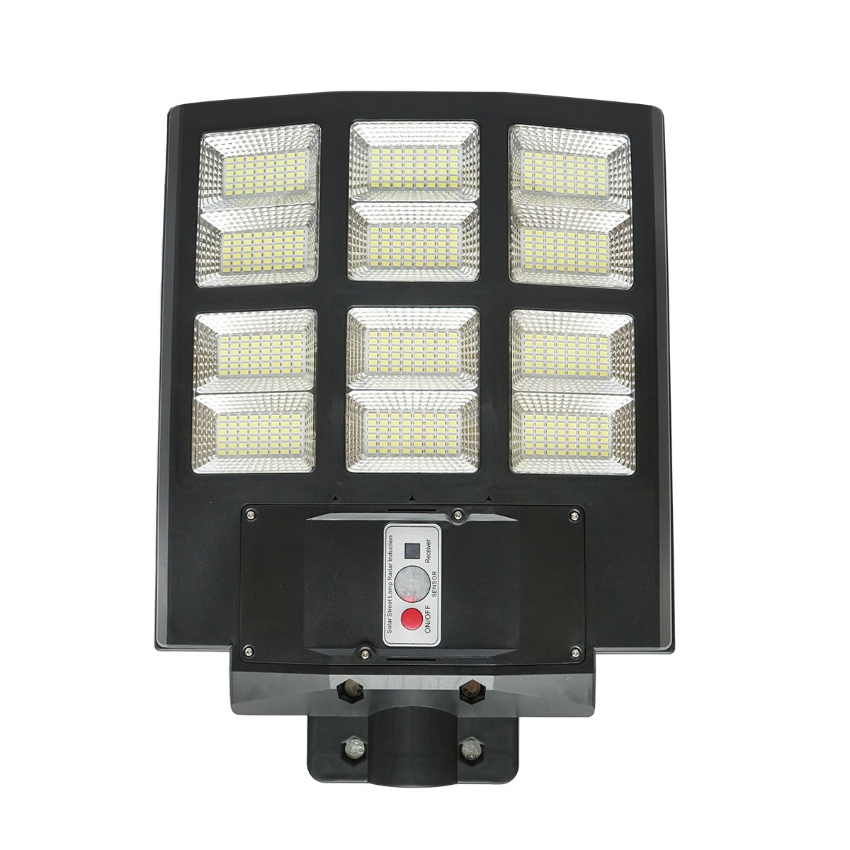 Lampă solară LED 600W cu senzor mișcare, panou 18W, stâlp inclus, LiFePO4, IP65