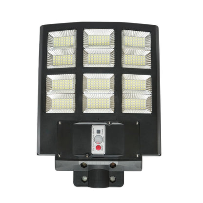Lampă solară LED 600W cu senzor mișcare, panou 18W, stâlp inclus, LiFePO4, IP65