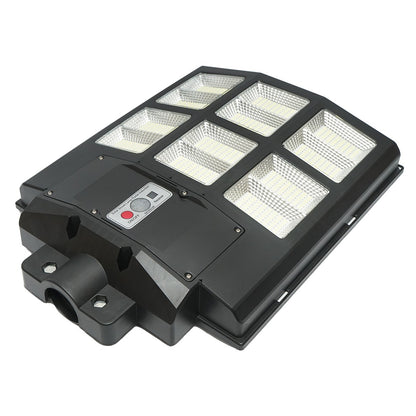 Lampă solară LED 600W cu senzor mișcare, panou 18W, stâlp inclus, LiFePO4, IP65