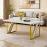 Masa dining moderna blat tip marmura 160x80 cm cadru metalic