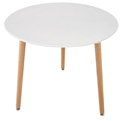 Masa rotunda Salzburg MDF picioare lemn 60x74 cm alba