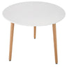Masa rotunda Salzburg MDF picioare lemn 60x74 cm alba