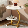 Masuta cafea nordica rotunda 62x40 cm MDF metal eleganta
