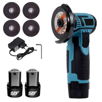 Mini polizor unghiular electric – 2 acumulatori Li-Ion 24V, disc 76mm, accesorii incluse