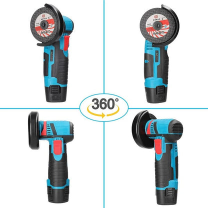 Mini polizor unghiular electric – 2 acumulatori Li-Ion 24V, disc 76mm, accesorii incluse